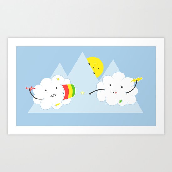 Cloud Fight Art Print