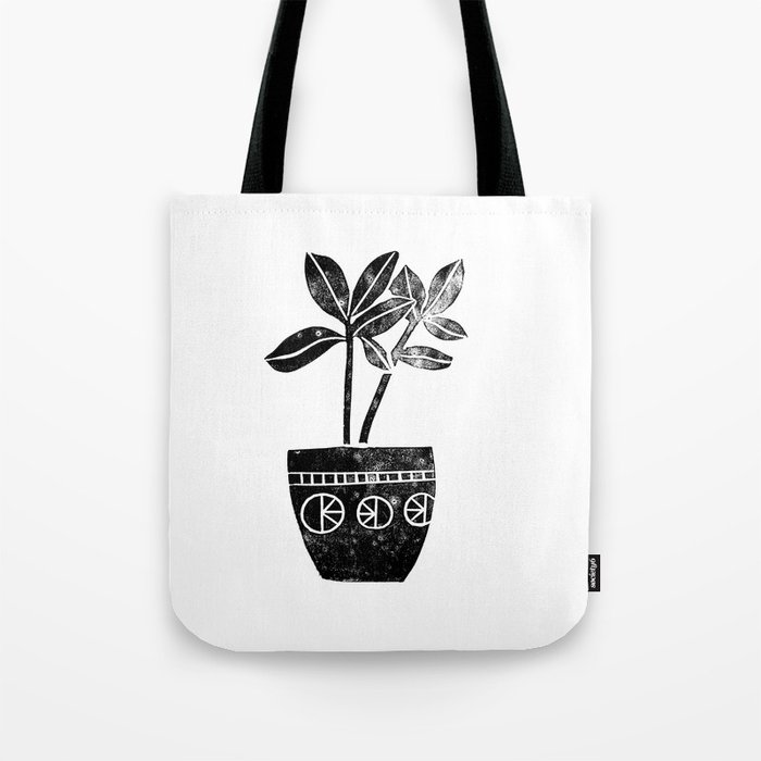 House Plants linocut black and white minimal modern lino print perfect ...