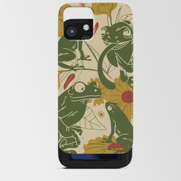 Green Happy Frogs iPhone Card Case