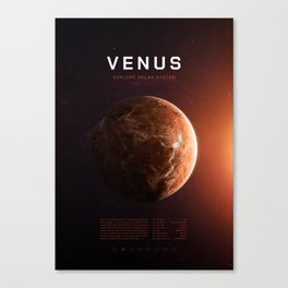 Venus planet. Poster background illustration. Canvas Print