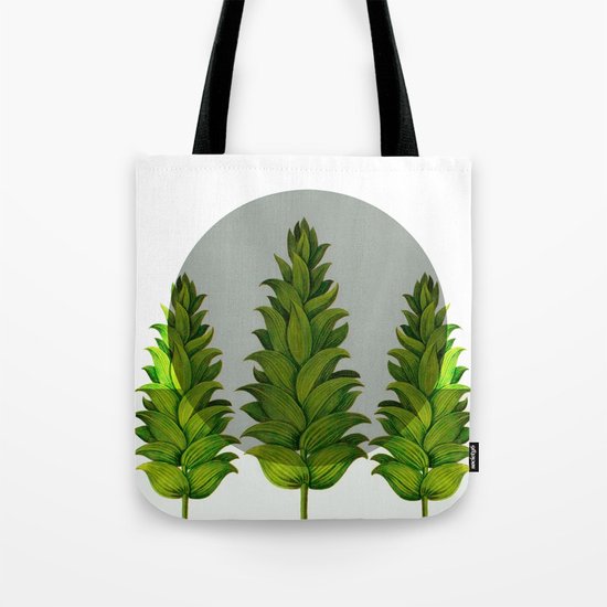 three green trees Tote Bag