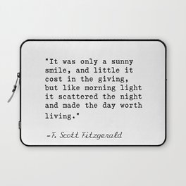 F. Scott Fitzgerald quote 6 Laptop Sleeve