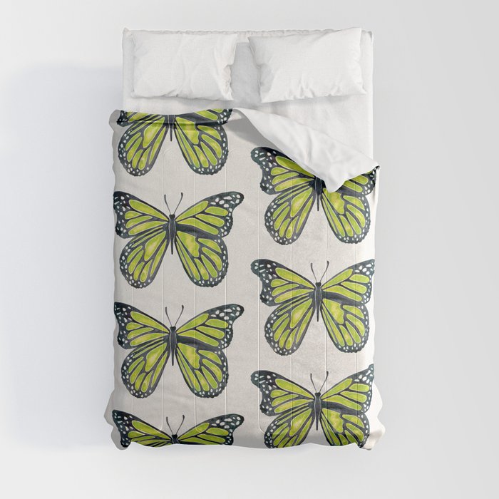 Lime Butterfly Comforter