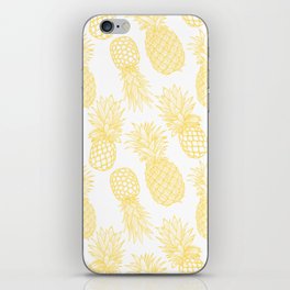 Fresh Pineapples White & Yellow iPhone Skin