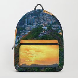 Brazil Photography - Beautiful Sunset Over Rio De Janeiro Backpack | Nordeste, Travel, Photo, Rainforest, Brazilian, Natureza, Saopaulo, Bahia, Brasil, Riodejaneiro 