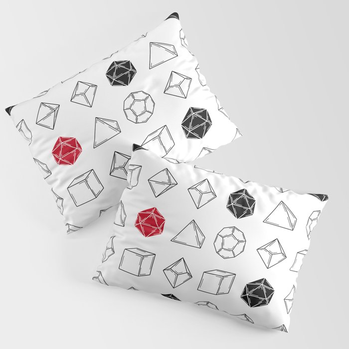 Dungeons and Dragons Dice Pillow Sham