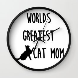 World's Greatest Cat Mom Wall Clock