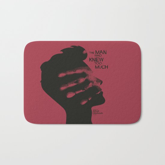 The Man who Knew Too Much - Alfred Hitchcock Movie Poster Minimal Bath Mat