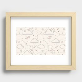 Galaxy Line Drawing Recessed Framed Print