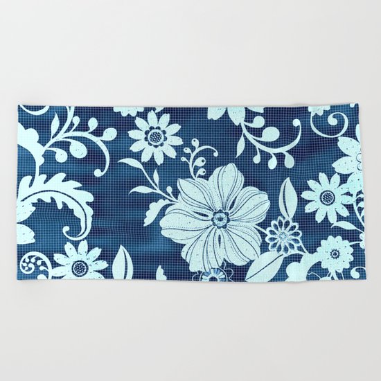 Flower time Beach Towel