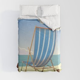 Cadzand Netherlands beach travel poster Comforter