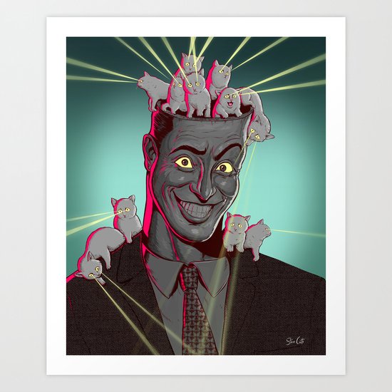 Kitten head Art Print