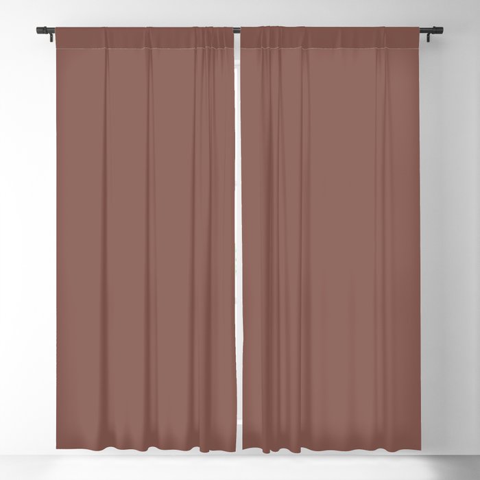 Fire Brick Red Solid Color Pairs with Sherwin Williams Trending Color Canyon Clay SW 6054 Blackout Curtain