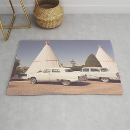 Sleep at the Wigwam Rug | Landscape, Digital, Arizona, Southwest, Route66Photography, Route66, Retro, Architecture, Photo, Curated 