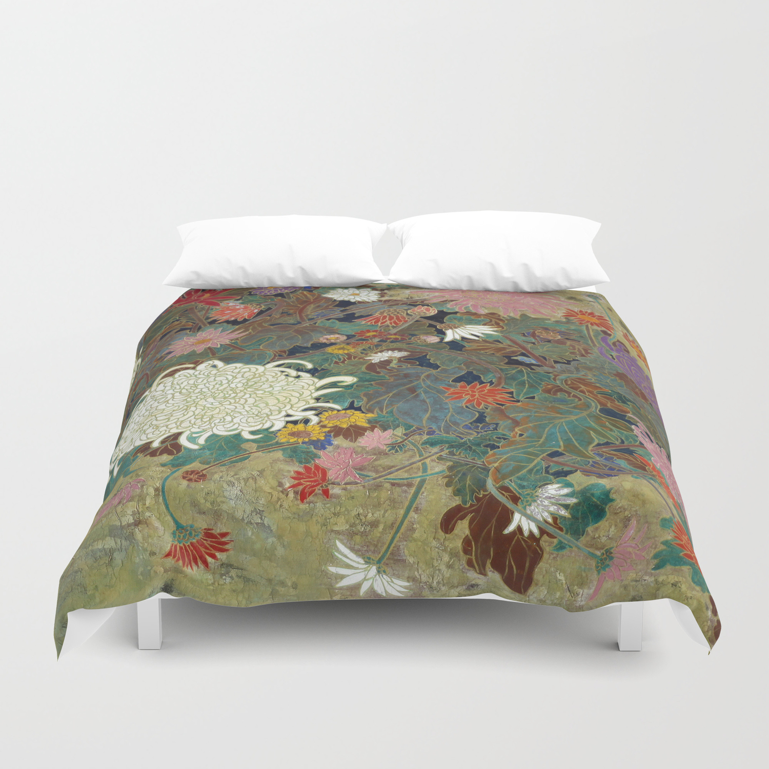 Flower Japanese Painting Duvet Cover By Soozai Society6