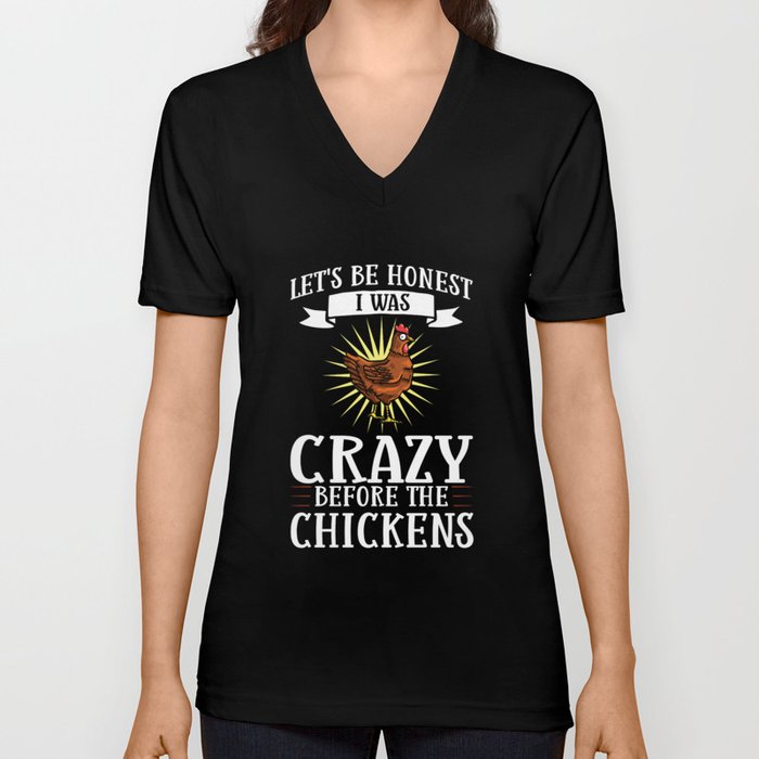 Chicken Farmer Gardening Lady Hen V Neck T Shirt
