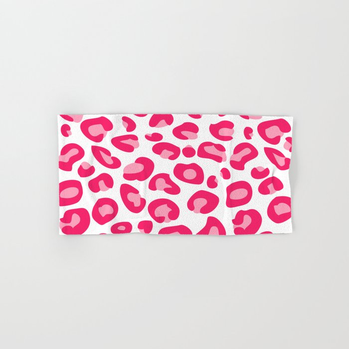 Pink Leopard Print Hand & Bath Towel