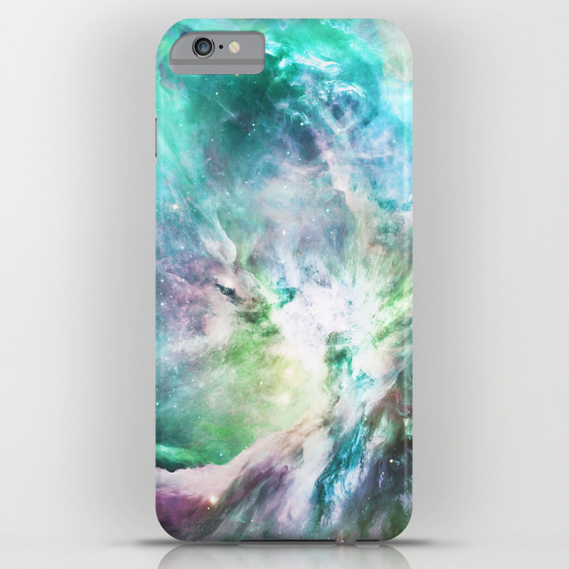 Abstract Teal Pink Cosmic Nebula Space Galaxy Iphone Case