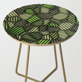Green Nature Leaves Art Side Table