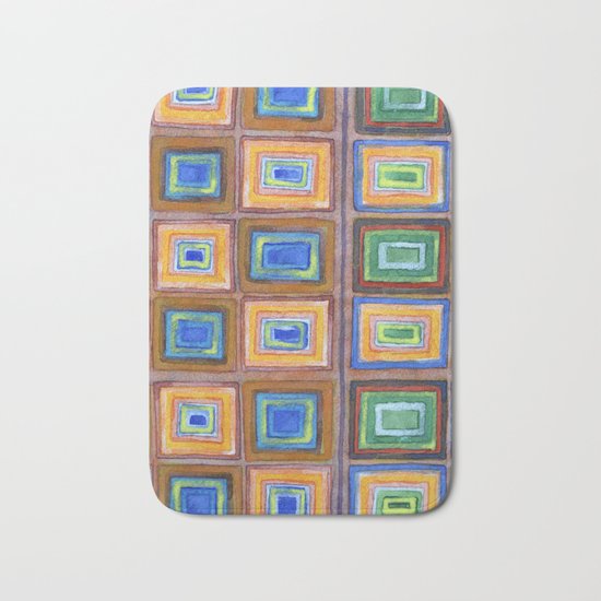 The two Sides of a Check Pattern Bath Mat