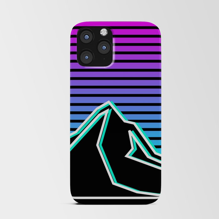 Retro Mountainscape iPhone Card Case