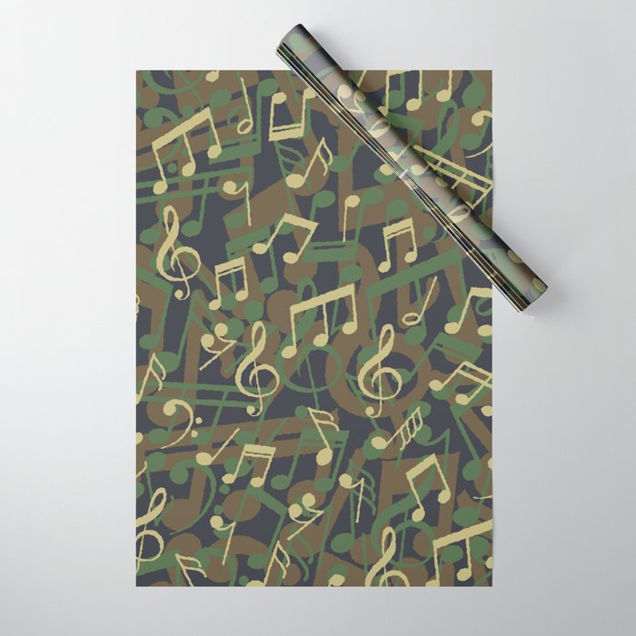 Music note wrapping paper