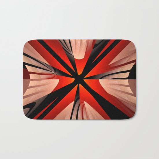Winter abstract with red Bath Mat