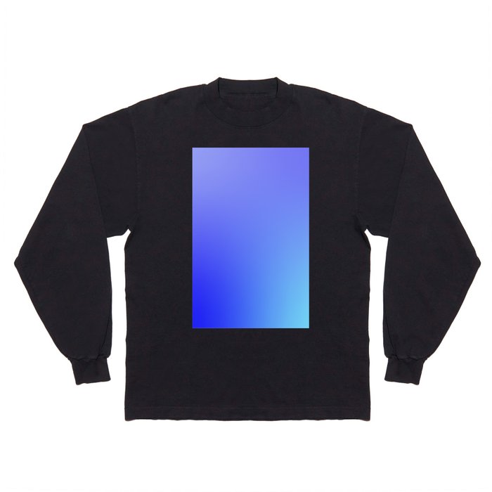 32 Blue Gradient 220506 Aura Ombre Valourine Digital Minimalist Art Long Sleeve T Shirt