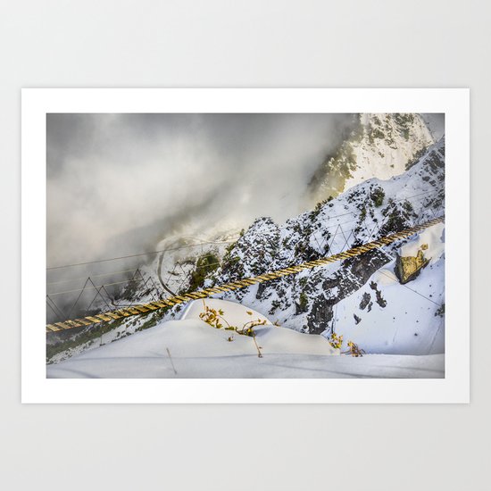 Suspension bridge Art Print