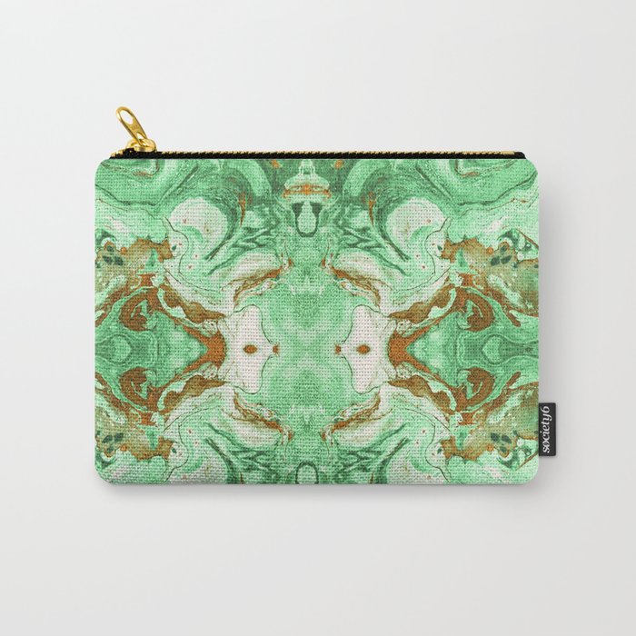 Green Abstract Carry-All Pouch