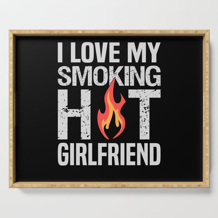 Hot Girlfriend Love Valentines Day Flame Serving Tray