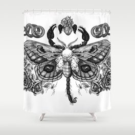 Scorpion Moth Shower Curtain