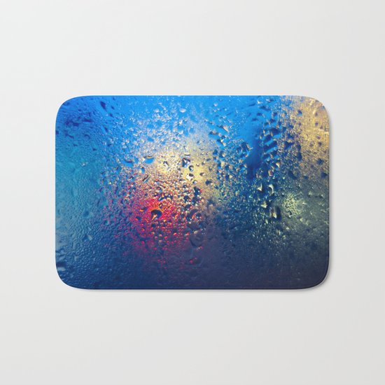 Condensation 10 - Lagoon | Blue Bath Mat