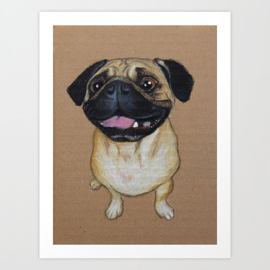 Pug Dog Art Print