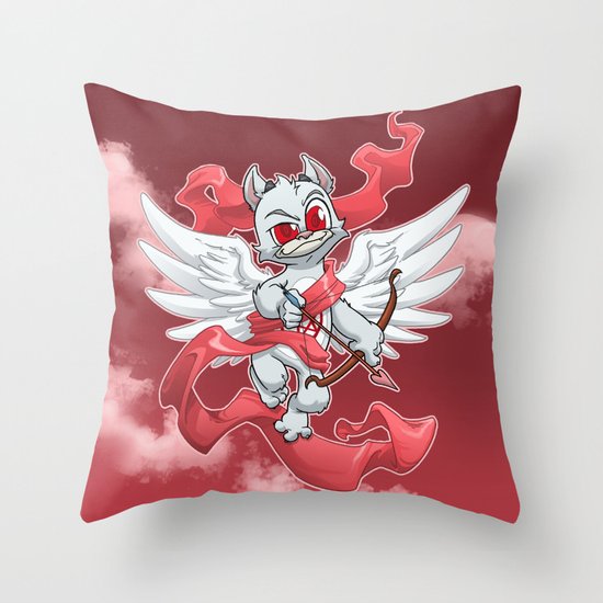 Cupid Evil Throw Pillow