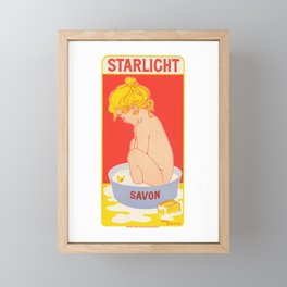 Starlight Savon - Retro Advertising Blond Child - Henri Meunier  Framed Mini Art Print