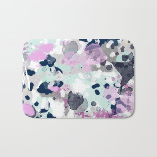 Berti - abstract minimal trendy color palette hipster home decor Bath Mat