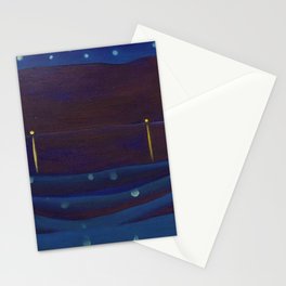 Starlight Night, Lake George, New York landscape painting by Georgia O'Keeffe Stationery Card