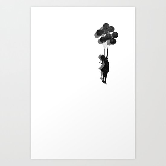Banksy Fly Away Art Print