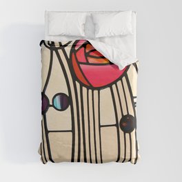 Charles Rennie Mackintosh "Stained glass window" Duvet Cover