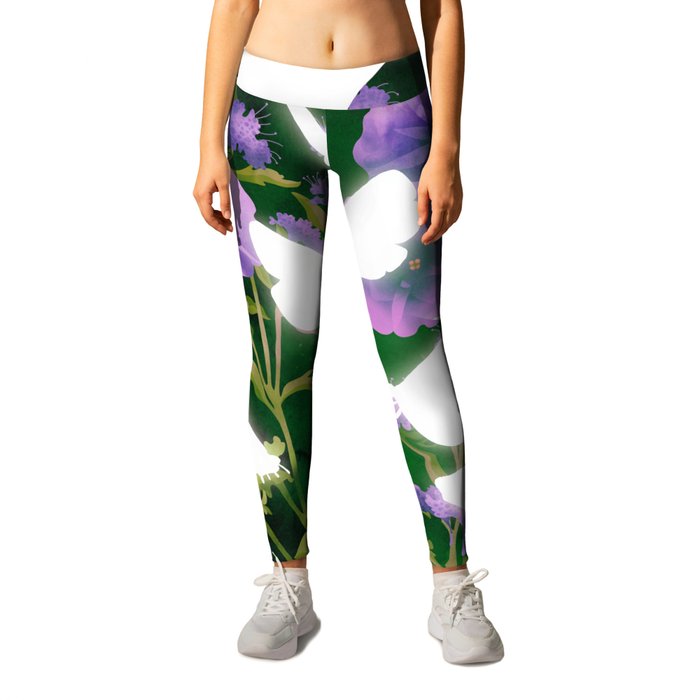 moonlight butterflies Leggings