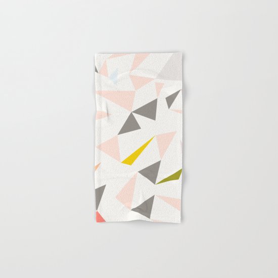 pastel triangles Hand & Bath Towel