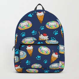 Cats and desserts pattern Backpack