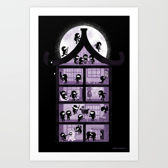 A House full of Ninjas Art Print
