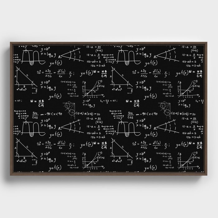 Mathematical Framed Canvas