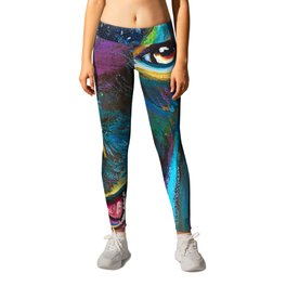 Magic Galactic Black Goat Leggings | Magic, Galaxy, Black, Goatlover, Blackphillip, Psychedelic, Thewitch, Goth, Space, Painting 