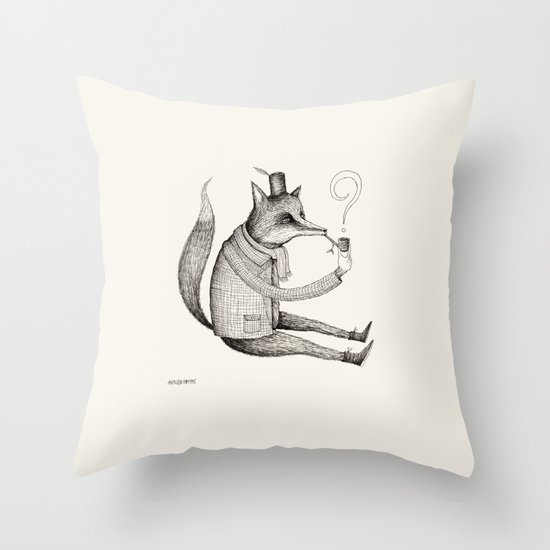 'Theories' Character Throw Pillow