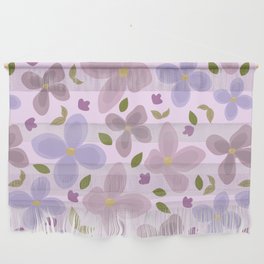 Pastel Lavender Floral Abstract Wall Hanging