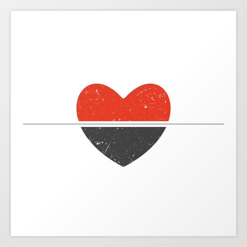 Thin line between love and hate Art Print by artistanna | Society6