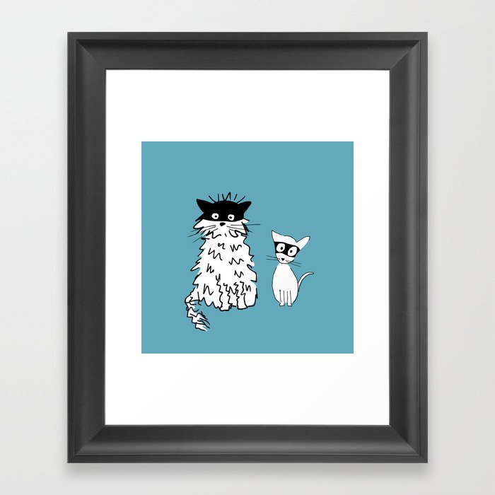 Ninja cats Framed Art Print